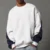 TH2185 Sweatshirt Embroider Oversized Color Block Crewneck Sweatshirt Quiet Luxury Women Men Pullover