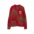 Winter Cardigan Sweater Hot Sale Gradient Color Knitted Jacket with Zipper Embroidery Badge and Print Pattern