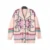 Long Sleeve V Neck Cardigan Knitted Winter Sweater Button Rainbow Pattern