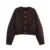 Ladies Vintage Chic Autumn Knitting Sweater Long Sleeve Casual Outerwear with Golden Buckle-Trim Single Breasted