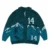 Winter Zip Wool Blue Cardigan Sweater Coat Breathable Knitted Ski Jacket