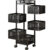 Multi-Layer Carbon Steel Wire Snack Organizer Floor Mounted Kitchen Storage Rack with Rotating Basket No Installation Required