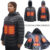 USB Rechargeable Smart Electrical 5 Plate Heating Winter Jacket Waterproof Women&apos;s Long Sleeve Hoodie Zipper Closure Logo