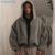 Neoprene Zipper Cropped Hoodie