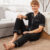 Men's Sleepwear Short Sleeve Shirts With Pants Classic Loungewear Cotton Mens Pajama Set