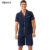 Men Pajamas Set Summer Lounge Wear Short Sleeves Home Wear Pocket Soft Bamboo Cotton Men&apos;s Sleepwear