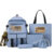 5 Pcs Set Waterproof Backpack Students Travel Backpack Low Price Fashion Customizable for Student School Bags